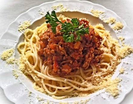 ミートソースパスタ